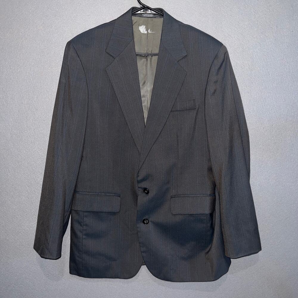 Haggar Gallery Blazer Jacket Mens 38 Gray Dress Party Sports Coat